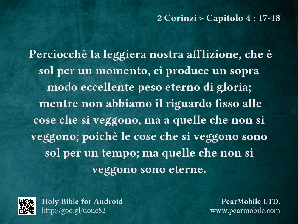 2 Corinzi, Capitolo 4:17-18